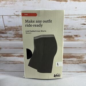 REI Co-op Women's Black Cycling Link Padded Liner Shorts - Lightweight